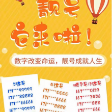 靓号豹子号各地顺子号极品号归属地可以自选